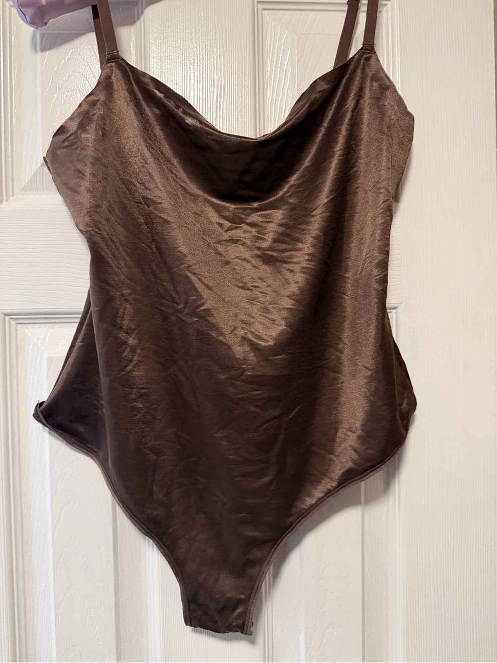 Skims Brown Shimmer Body Suit View 4